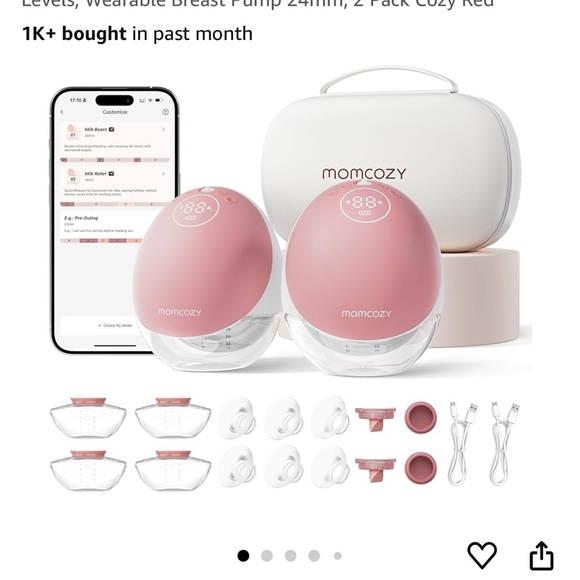 Pink Breast Pump and case - Picture 12 of 12